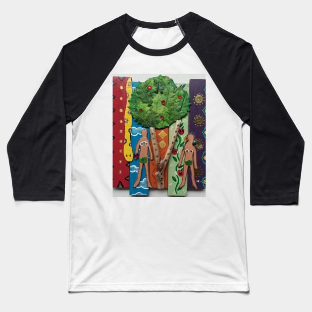 Adam and Eve by Harriette Knight Baseball T-Shirt by harrietteknight